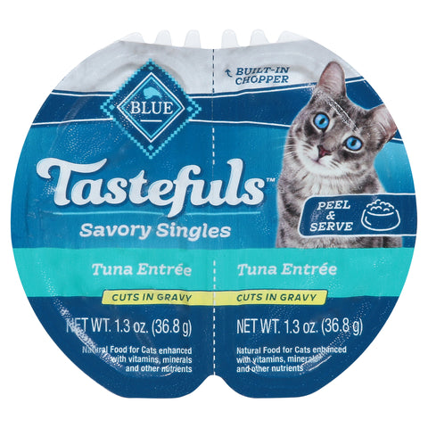 Blue Buffalo Blue Tastefuls Savory Singles Cuts in Gravy Tuna Entree Food for Cats 1 ea