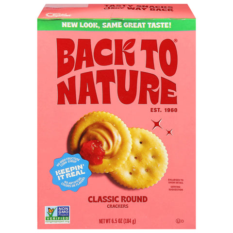 Back to Nature Classic Round Crackers 6.5 oz - 6 Pack