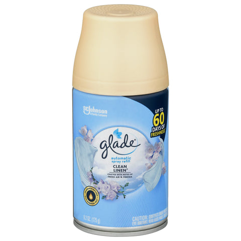 Glade Automatic Clean Linen Spray Refill 6.2 oz - 6.2 OZ 6 Pack