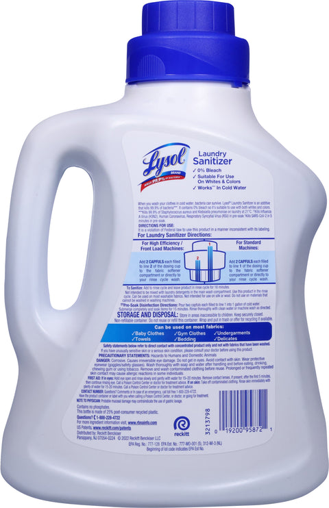 Lysol Laundry Sanitizer Crisp Linen 90 FZ