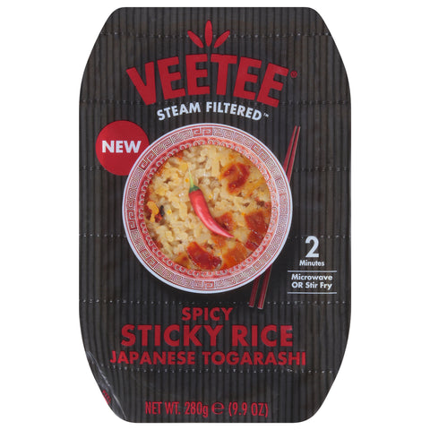 Veetee Steam Filtered Spicy Japanese Togarashi Sticky Rice 9.9 oz - 6 Pack