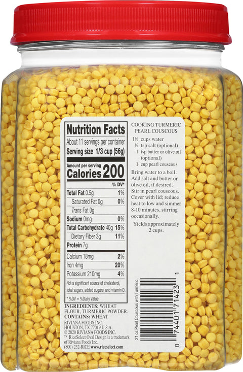 Rice Select Pearl Couscous With Tumeric 21 OZ