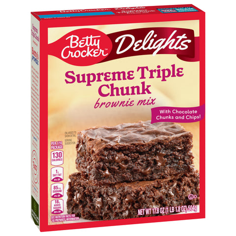 Betty Crocker Supreme Triple Chunk Brownie Mix 17.8 OZ
