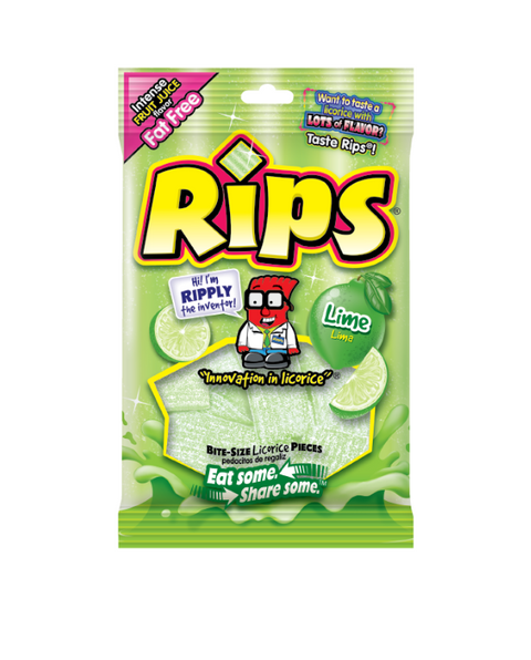 Rips Bite-Size Lime Pieces - 4 OZ 36 Pack