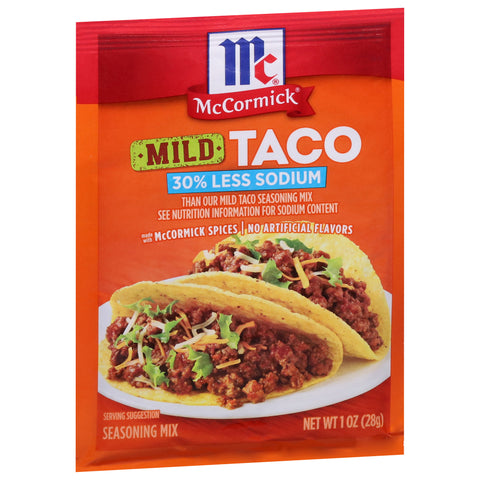 McCormick Mild Less Sodium Taco Mix 1 OZ