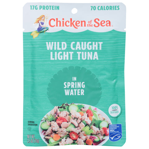 Chicken of the Sea Wild Caught Light Tuna in Spring Water 2.5 oz