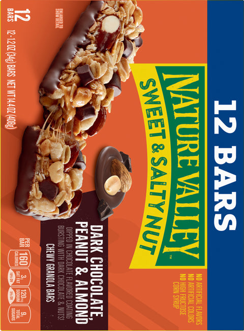 Nature Valley Dark Chocolate, Peanut & Almond  Granola Bars 14.8 OZ