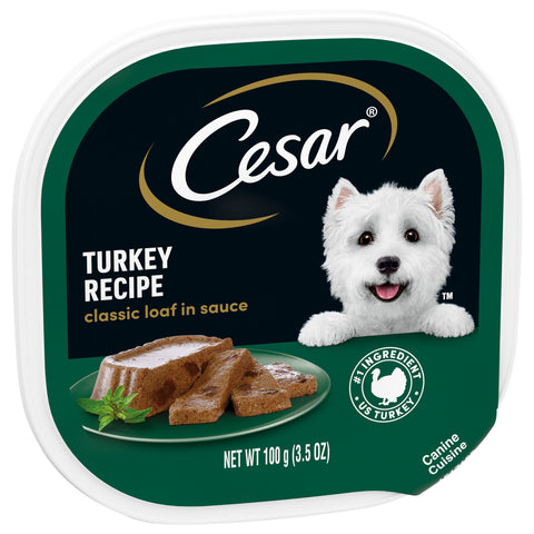 Cesar Dog Food Can Select Turkey In Meaty Juices 3.5 OZ