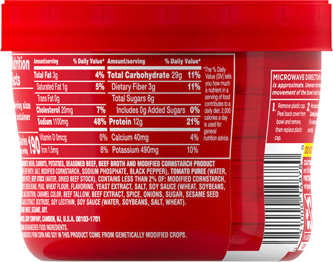 Campbell's Chunky Bowls Beef With Country Vegetables Soup 15.25 OZ