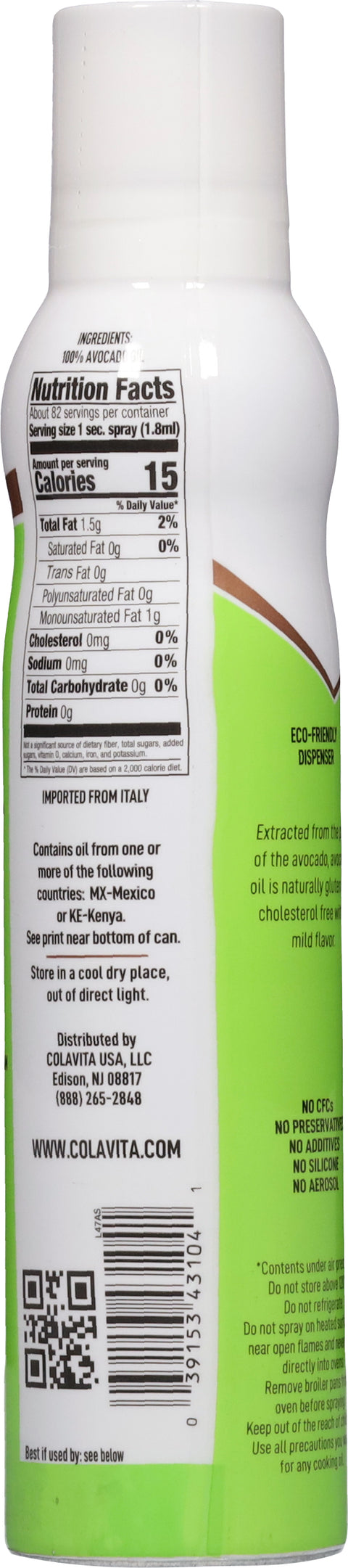 Colavita The Delicate Avocado Oil Spray 5 fl oz