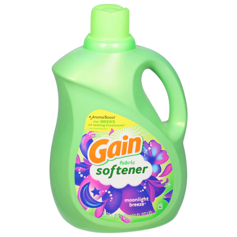 Gain Laundry Liquid Fabric Softener, Moonlight Breeze Fabric Conditioner, 100 fl oz, 136 Loads