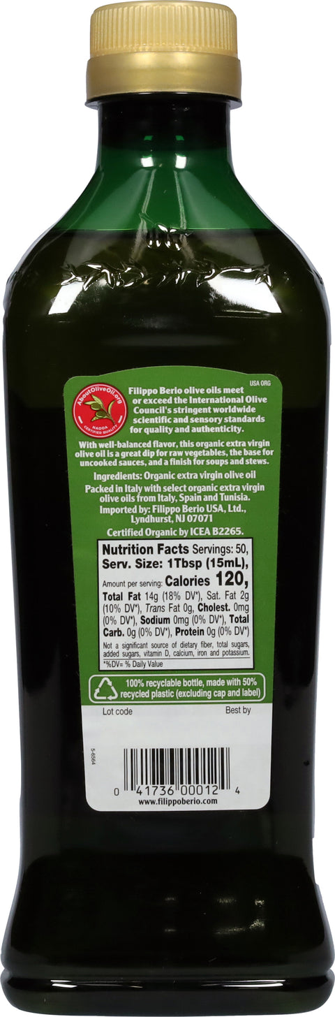 Filippo Berio Ev Organic Olive Oil 25.3 FZ
