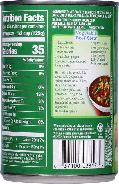 Libby's Mixed Vegetable 15 OZ