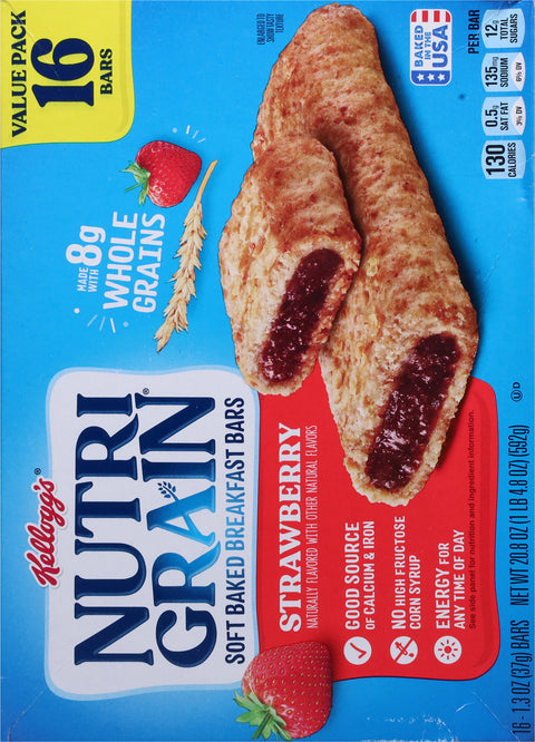 Kellogg's Nutri Grain Bars Strawberry Value Pack 20.8 OZ