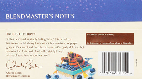 Celestial Seasonings True Blueberry Herbal Tea 20 CT