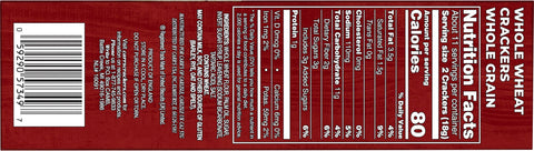 Carr's Crackers Table Water Whole Wheat 7 OZ