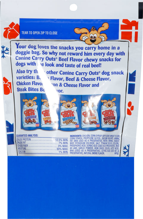 Canine Carry Outs Dog Treats Beef 4.5 OZ