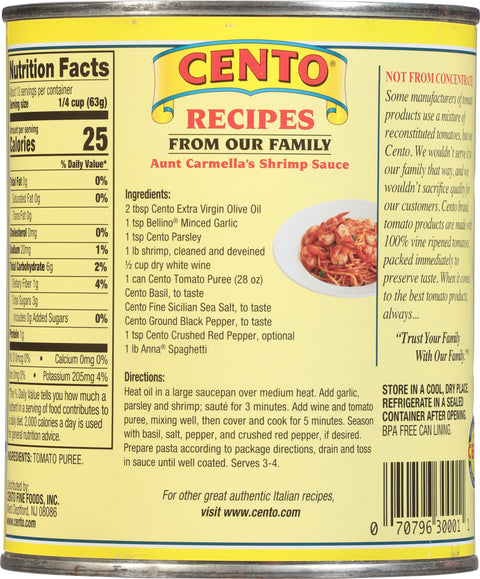 Cento Tomato Puree 28 OZ