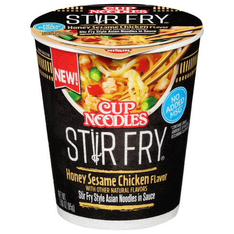 Nissin Cup Noodles Honey Sesame Chicken Flavor Stir Fry 3.00 oz - 6 Pack