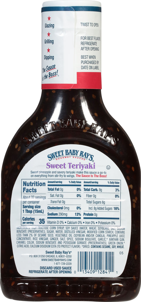 Sweet Baby Ray's Teriyaki Marinade 16 FZ