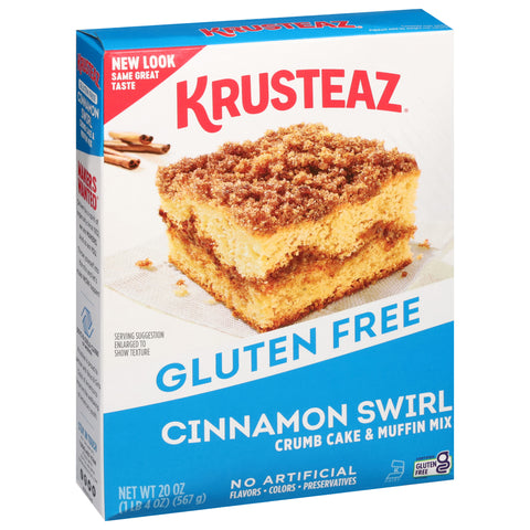 Krusteaz Gluten Free Cinnamon Swirl Crumb Cake & Muffin Mix 20 OZ