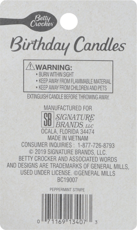 Betty Crocker Birthday Candles 24 CT