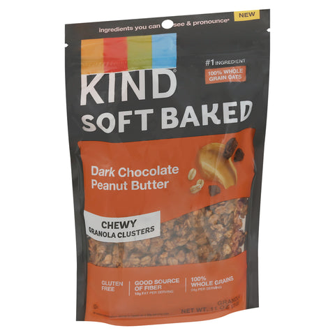 Kind Dark ChocolatePeanut Butter Soft Baked Chewy Granola Clusters 11 OZ