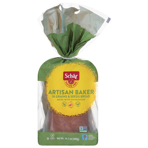 Schar Gluten-Free Artisan Baker 10 Grains & Seeds Bread 14.1 oz - 8 Pack