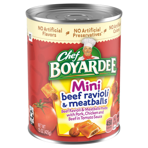 Chef Boyardee Mini Bites Ravioli & Meatballs 15 OZ