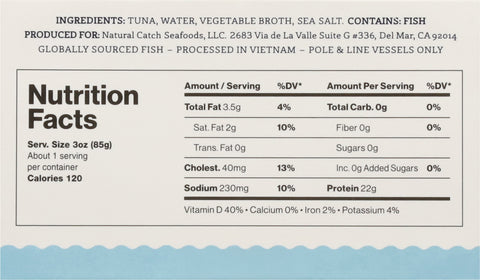 Natural Catch 100% White Albacore Tuna Filets 4.4 oz