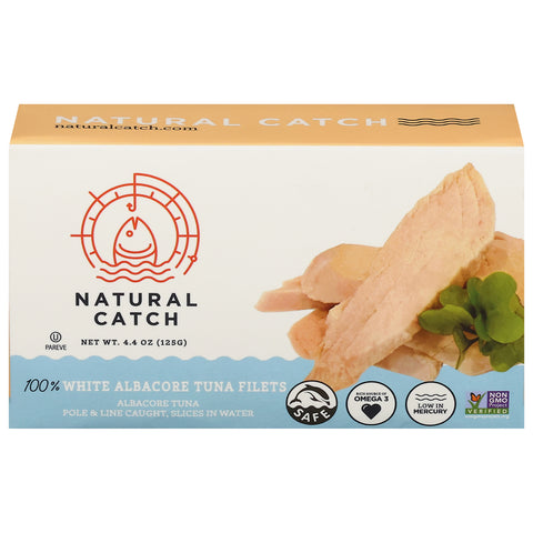 Natural Catch 100% White Albacore Tuna Filets 4.4 oz - 12 Pack
