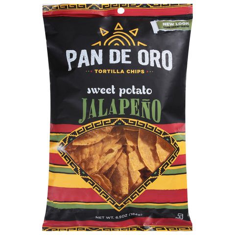 Pan De Oro Sweet Potato Jalapeno Tortilla Chips 6.5 oz - 12 Pack