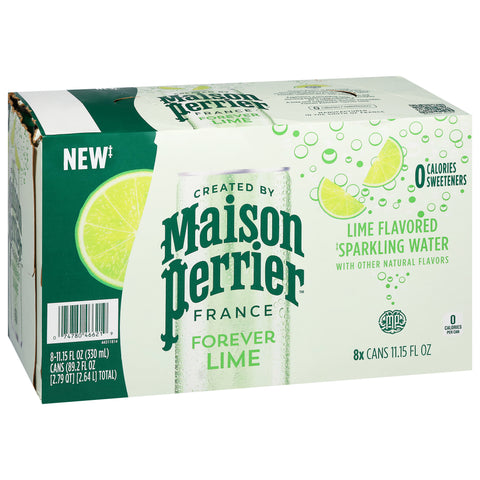 Maison Perrier Forever Lime Flavored Sparkling Water, 11.15 FL OZ Cans, 8 Count 330 ml