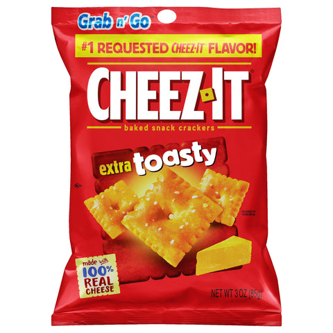 Kelloggs Cheez It Bags Extra Toasty Baked Snack Crackers 3 OZ
