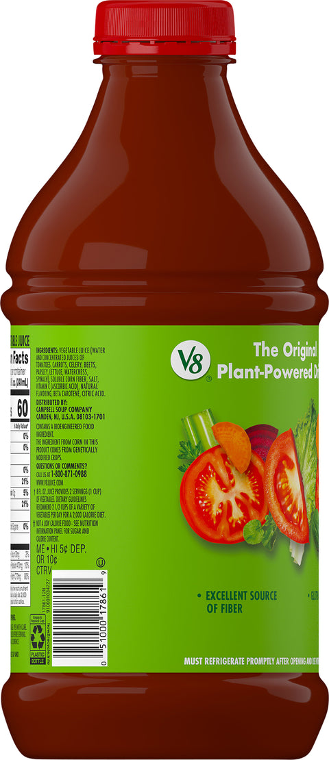 V8 100% Vegetable Juice High Fiber 46 FZ