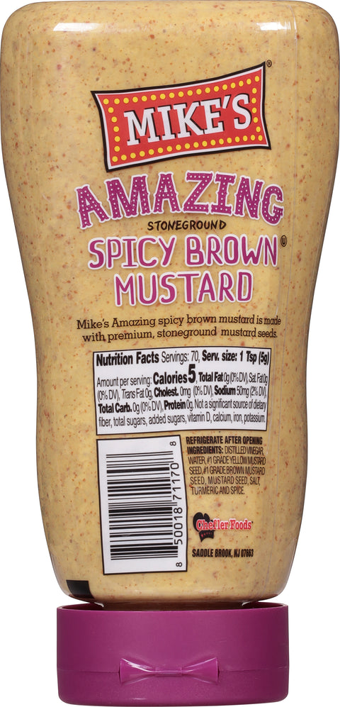 Mike's Amazing Spicy Brown Mustard 12.5 OZ