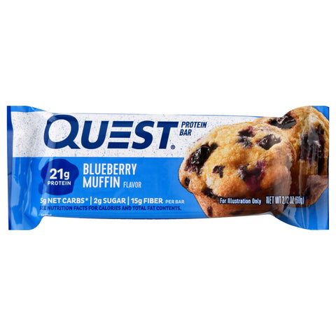 Quest Blueberry Muffin Flavor Protein Bar 2.12 OZ
