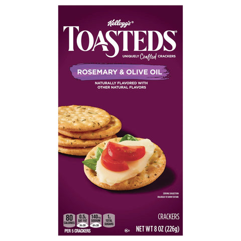 Kellogg's Toasteds Crackers Rosemary and Olive Oil 8 OZ