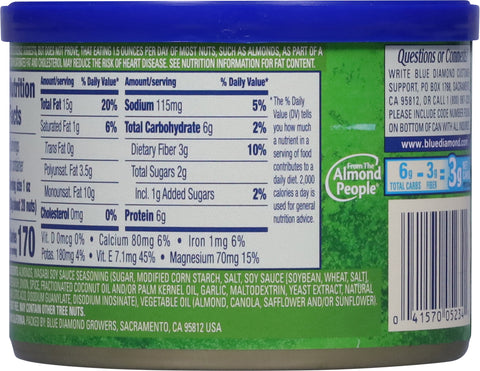 Blue Diamond Almonds Bold Wasabi & Soy Sauce 6 OZ