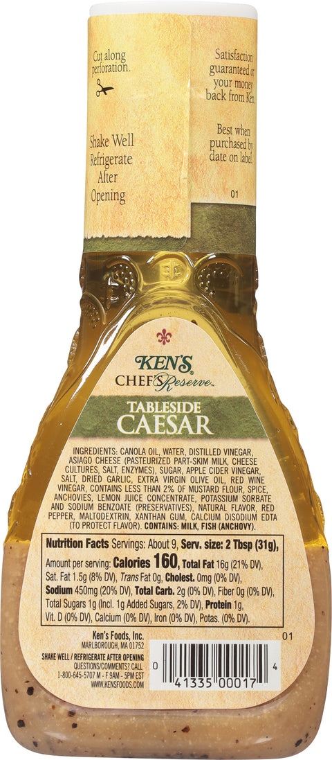 Ken's Steak House Tableside Caesar Dressing