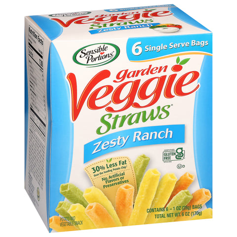 Sensible Portions Zesty Ranch Garden Veggie Straws 6 OZ