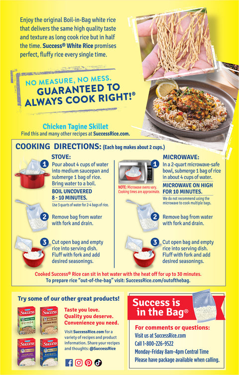 Success Rice Boil In Bag White 21 OZ