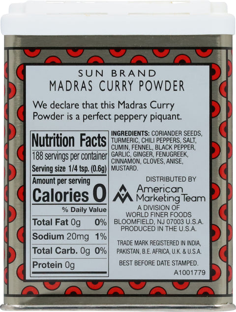 Sun Brand Madras Curry Powder 4 OZ