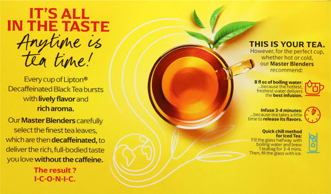 Lipton Decaffeinated Black Tea 50 Tea Bags