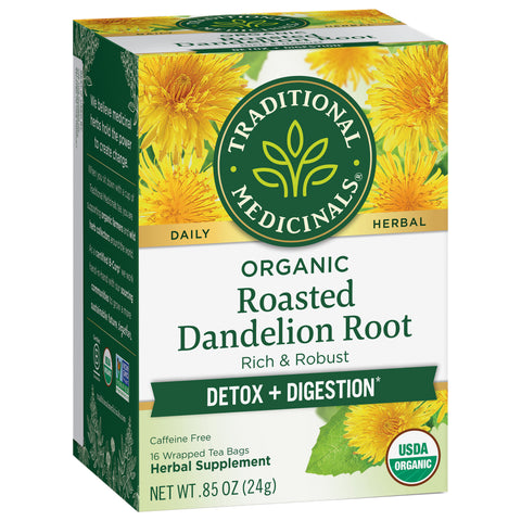 Traditional Medicinals Organic Roasted Dandelion Root Tea 16 CT
