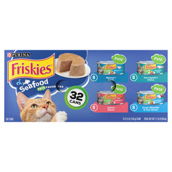 Purina Friskie's Seafood Pate Favorite Cat Food - 5.5 Oz Cans 32 Pack