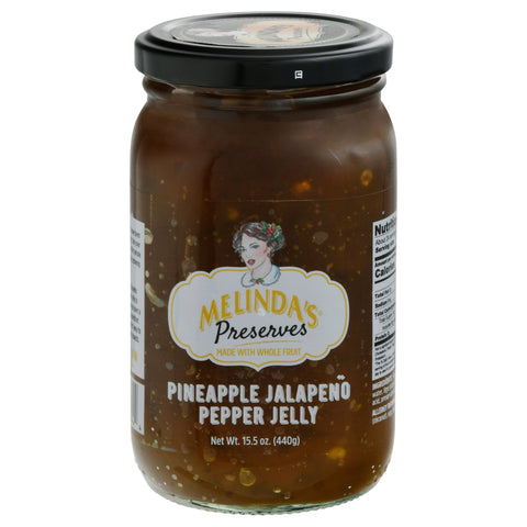 Melinda's Pineapple Jalapeno Pepper Jelly Preserves - 15.5 OZ 6 Pack