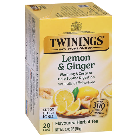 Twinings Lemon And Ginger Herbal Tea 20 CT