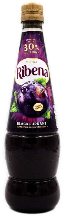 RIBeNA BLACKCURRANT CORDIAL - 28.7 FL OZ 12 Pack