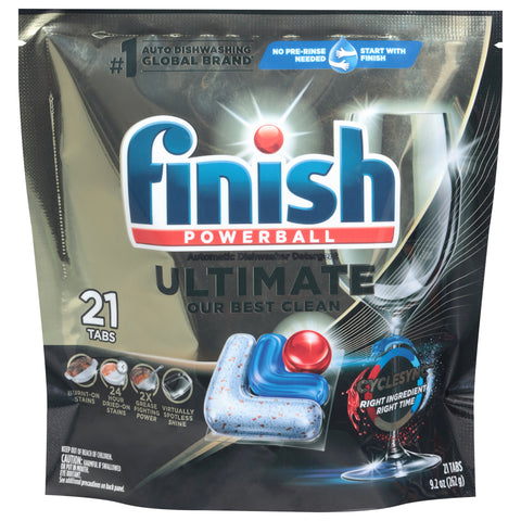 Finish Powerball Ultimate Automatic Dishwasher Detergent 21 ea - 4 Pack